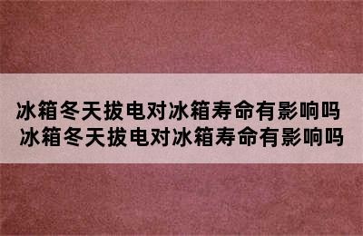 冰箱冬天拔电对冰箱寿命有影响吗 冰箱冬天拔电对冰箱寿命有影响吗